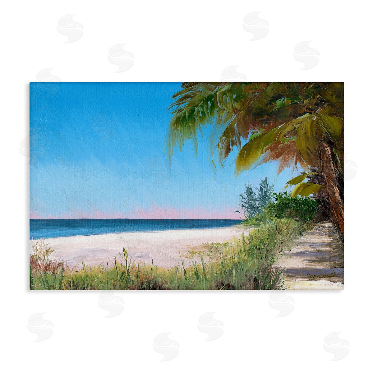Christine Reichow Tropical Shady Path Canvas Wall Art Print