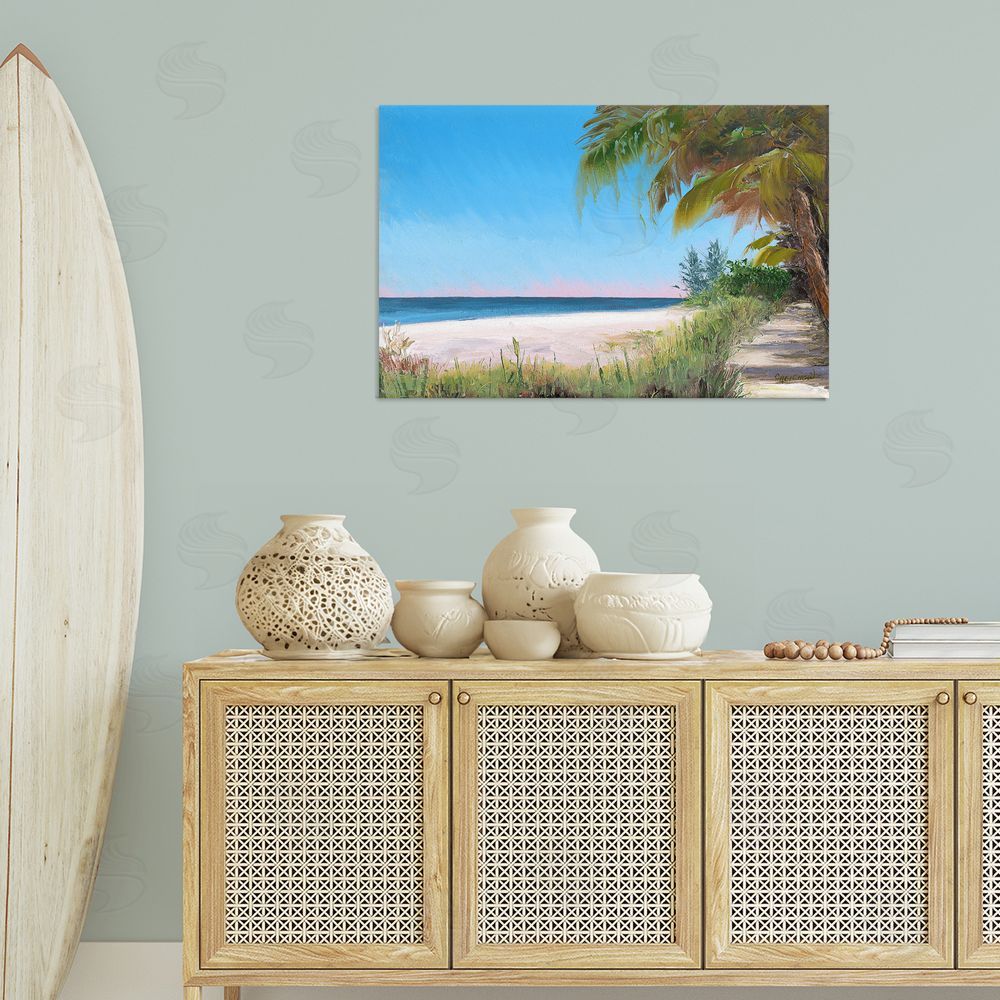 Christine Reichow Tropical Shady Path Canvas Wall Art Print in Room