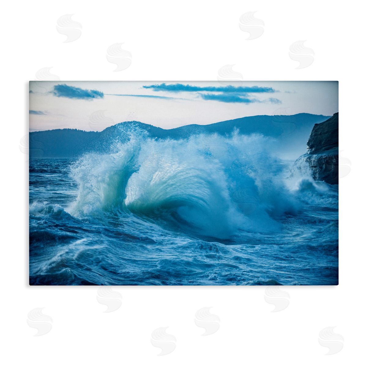 GS Photo Rolling Tsunami Wave Canvas Wall Art Print