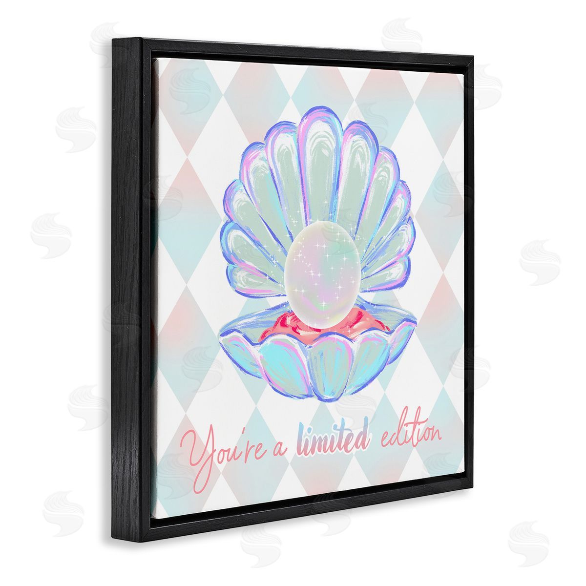 Limited Edition Pearl Black Floating Frame Canvas Wall Art, Home Decor by Ziwei Li