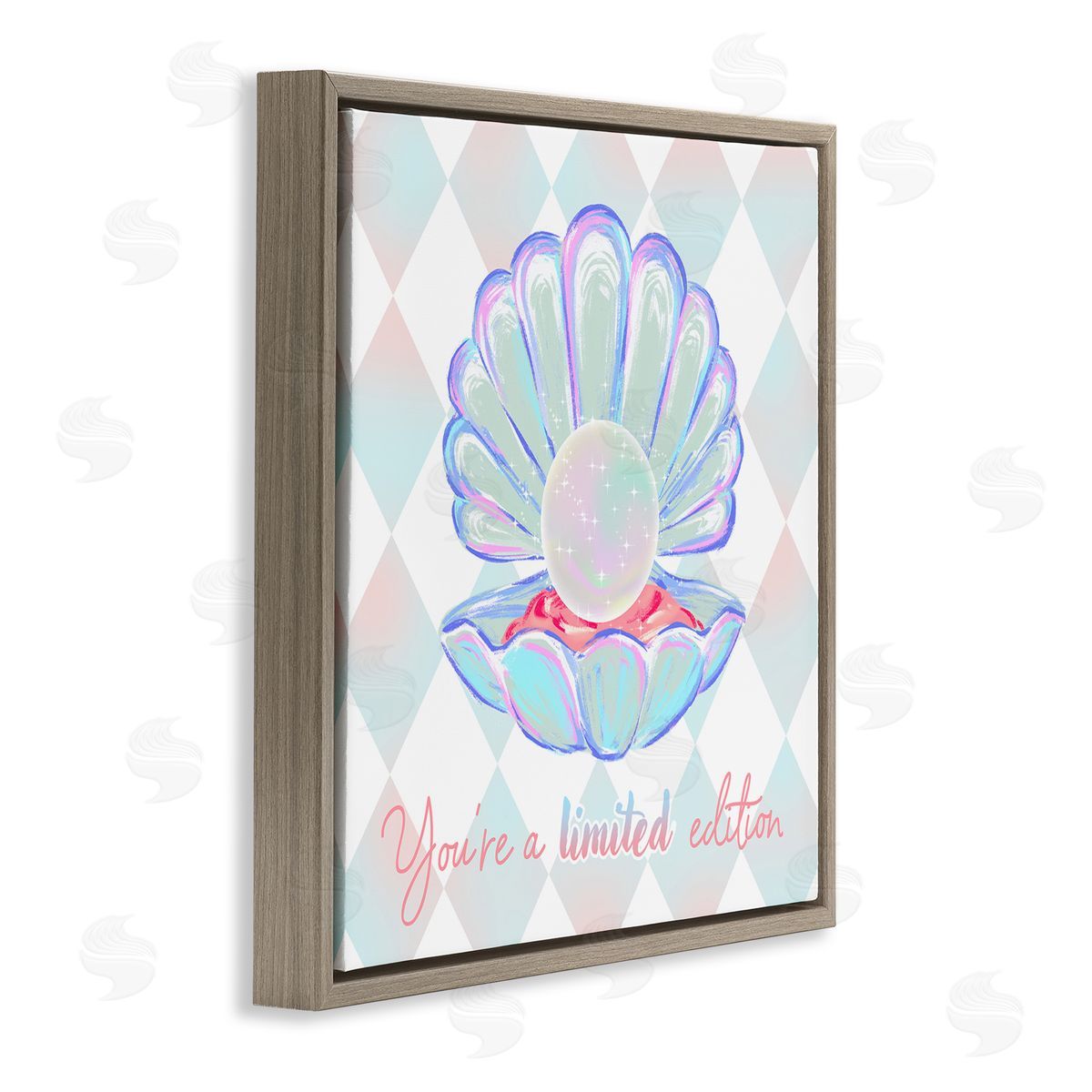 Limited Edition Pearl Brown Floating Frame Canvas Wall Art, Home Decor by Ziwei Li