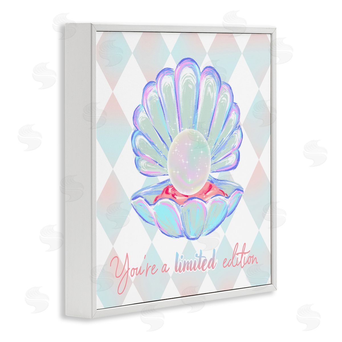 Limited Edition Pearl White Frame Print Wall Art, Home Decor by Ziwei Li