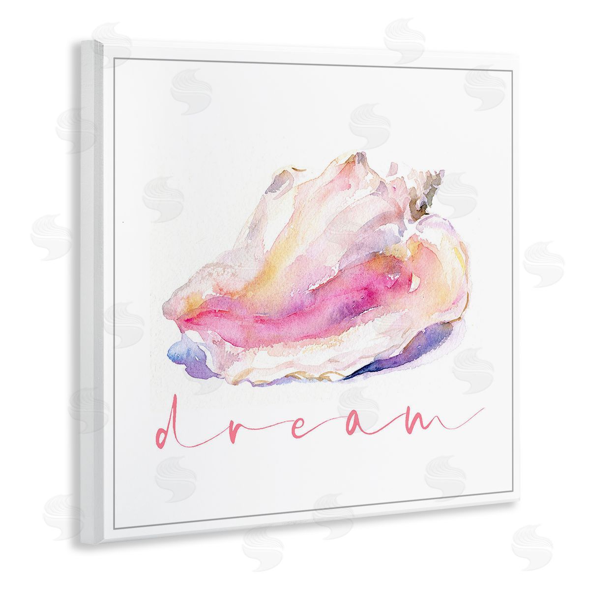 John Keeling Conch Dream Phrase Wooden Wall Plaque Art Print