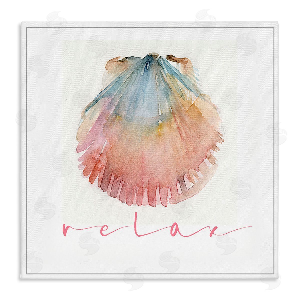 John Keeling Scallop Shell Relax Canvas Wall Art Print