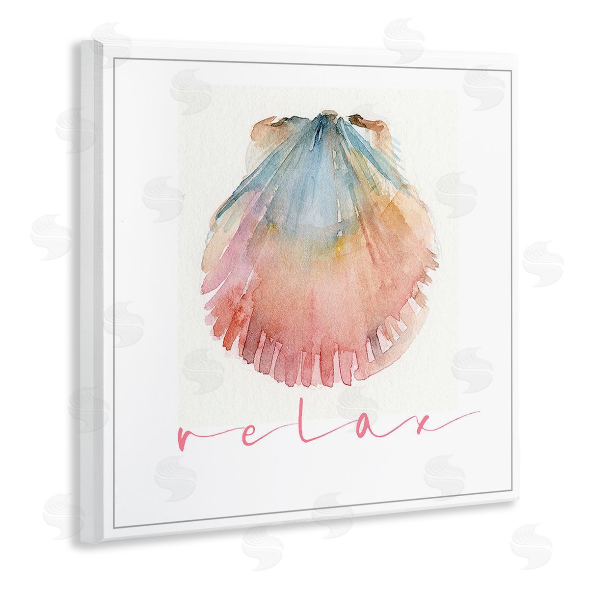 John Keeling Scallop Shell Relax Wooden Wall Plaque Art Print