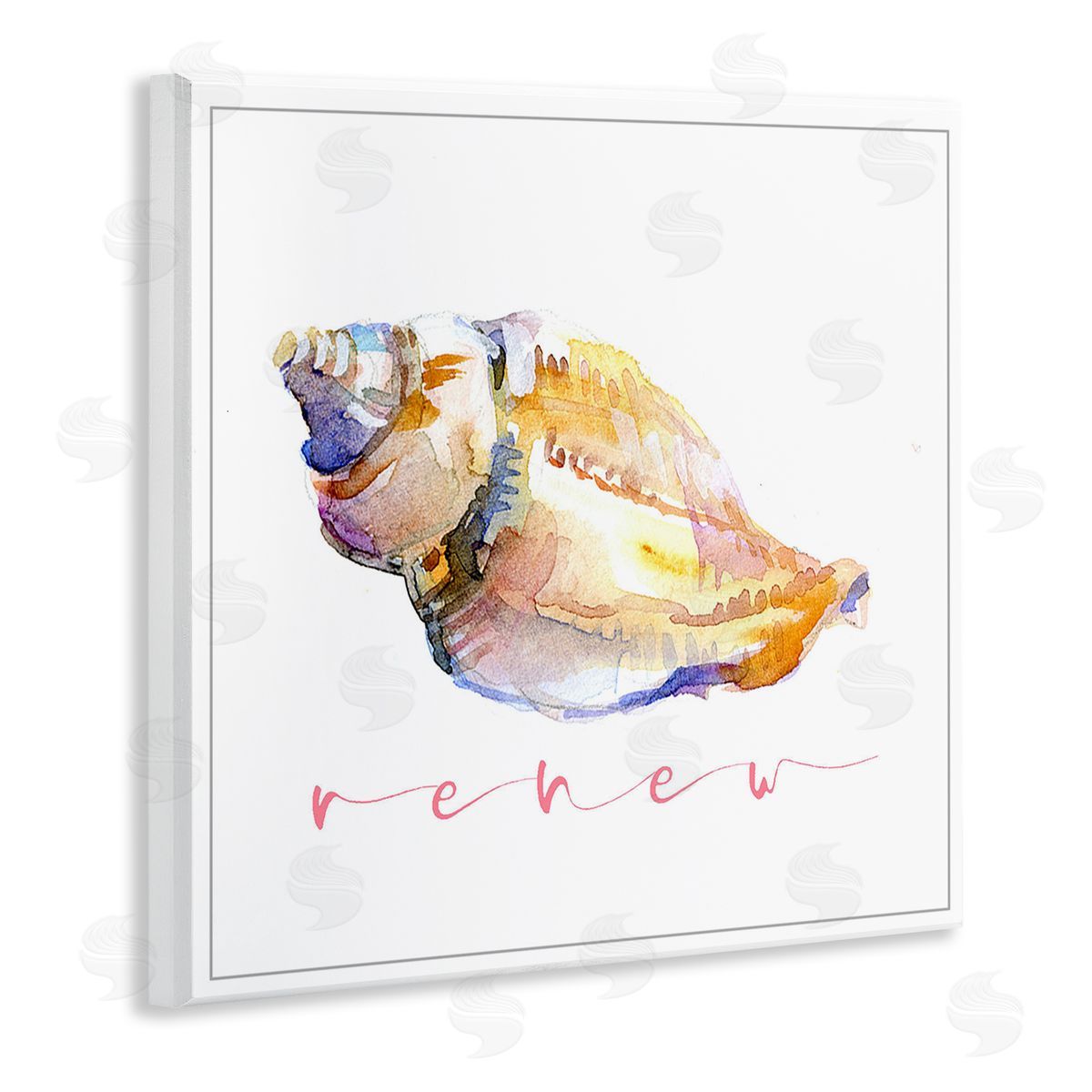 John Keeling Conch Shell Renew Wooden Wall Plaque Art Print