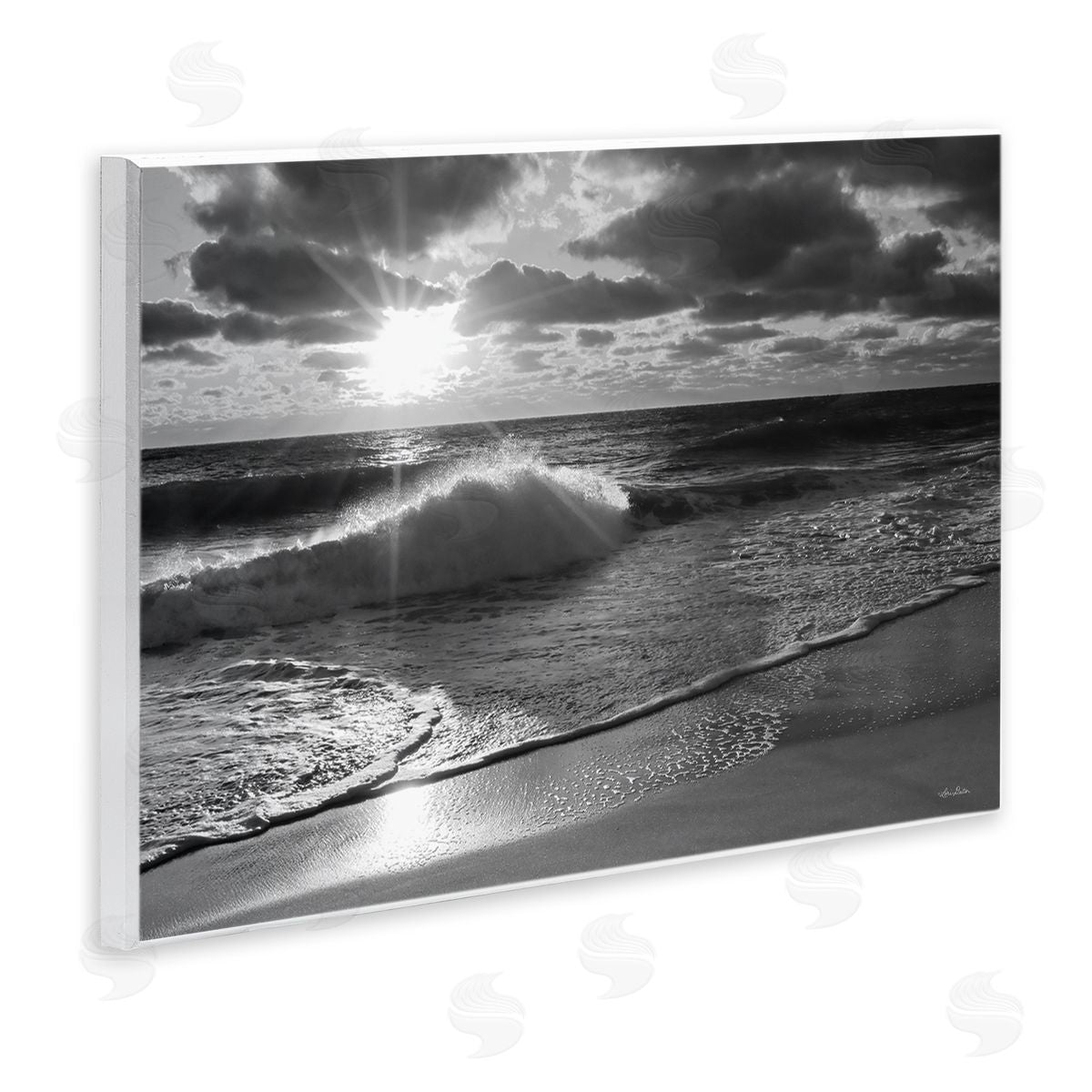 Sunset Crashing Wave Wood Plaque Wall Art, Home Decor by Lori Deiter