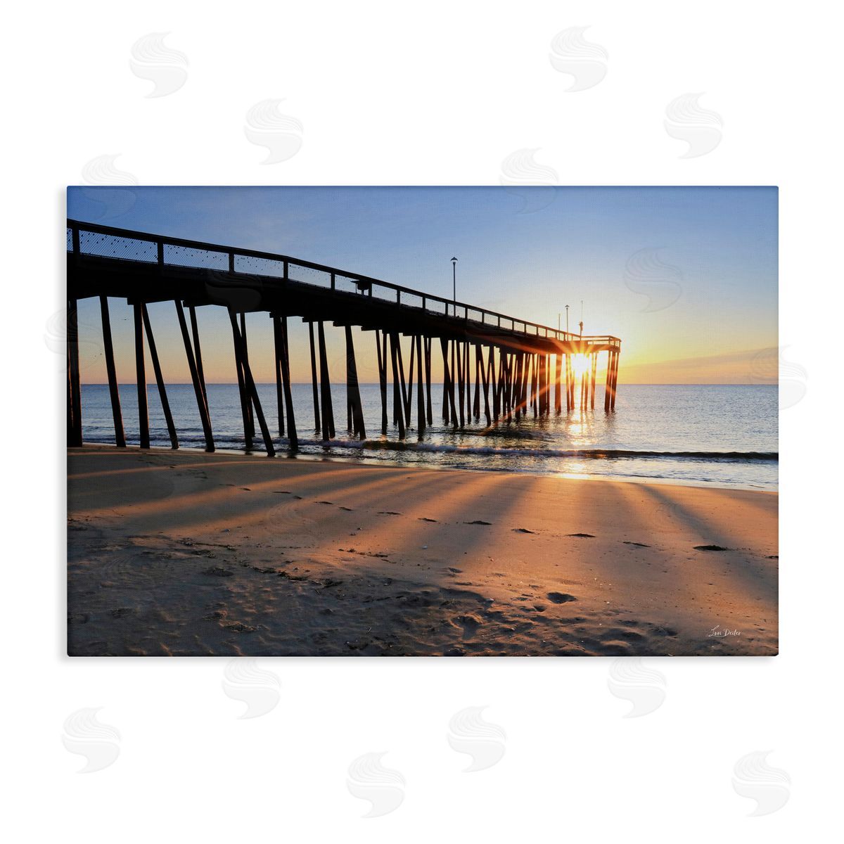 Lori Deiter Tall Sunlit Dock Canvas Wall Art Print