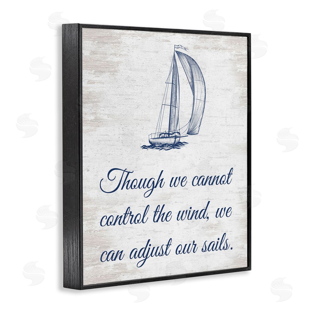 Adjust Our Sails Black Frame Print Wall Art, Home Decor by Lettered and Lined