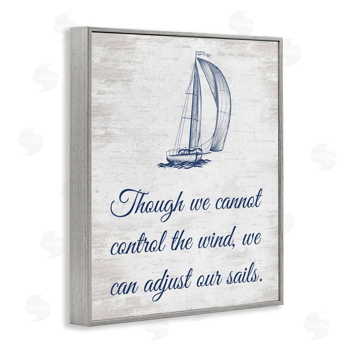 Adjust Our Sails Grey Frame Print Wall Art, Home Decor by Lettered and Lined