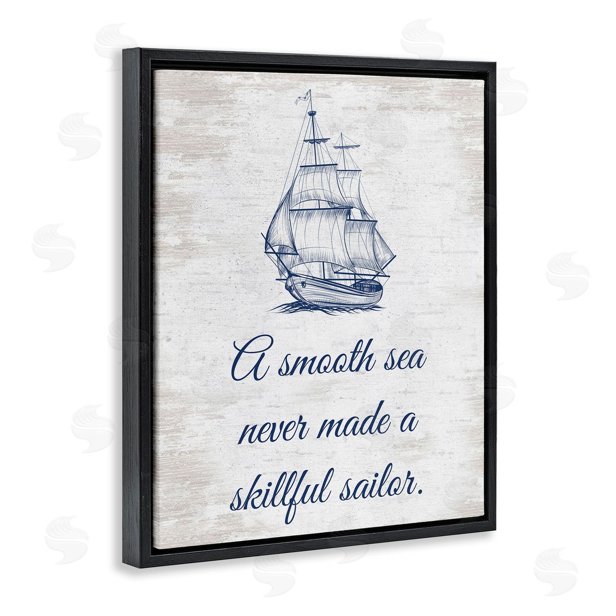 Inspiring Skillful Sailor Black Floating Frame Canvas Wall Art, Home Decor by Lettered and Lined