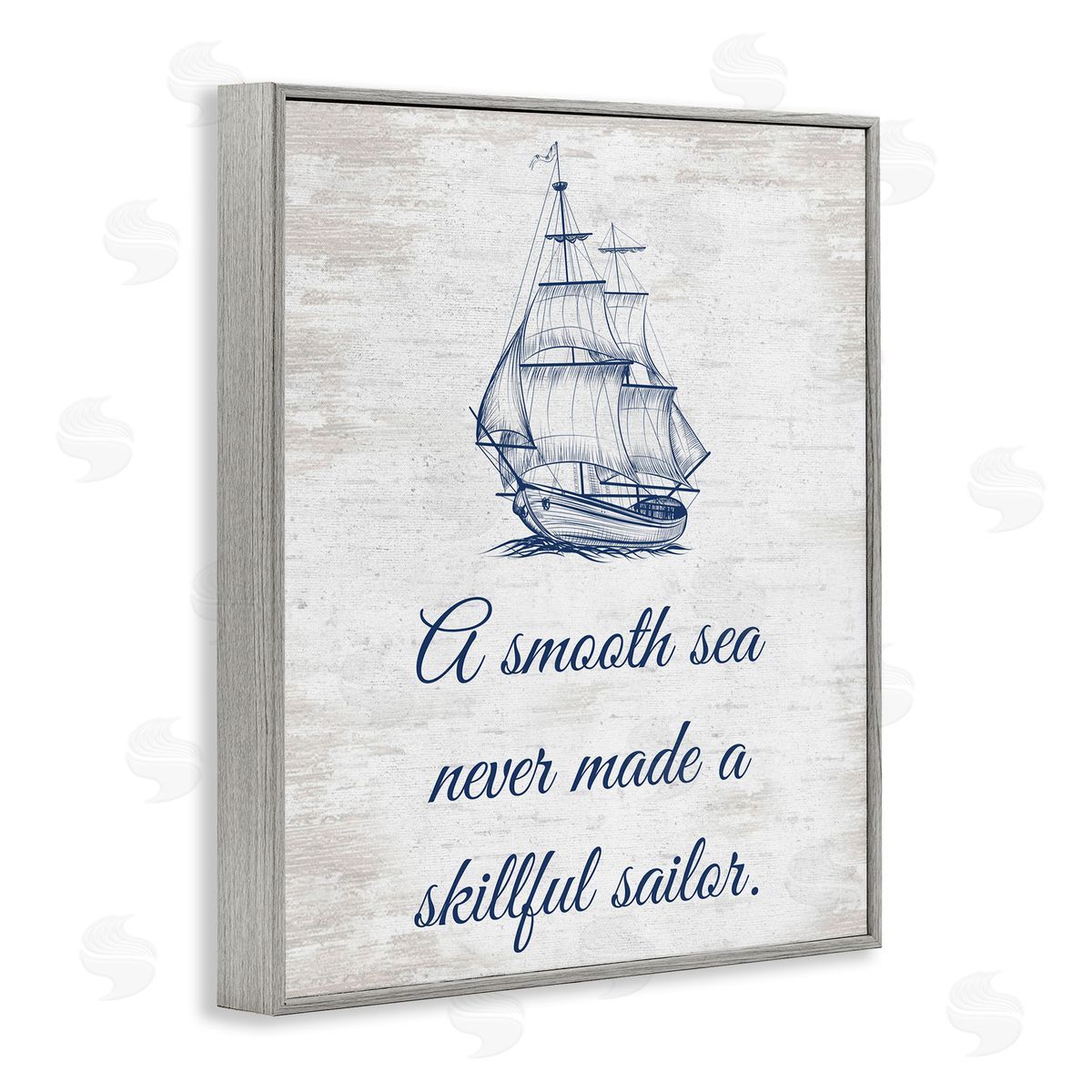 Inspiring Skillful Sailor Grey Frame Print Wall Art, Home Decor by Lettered and Lined
