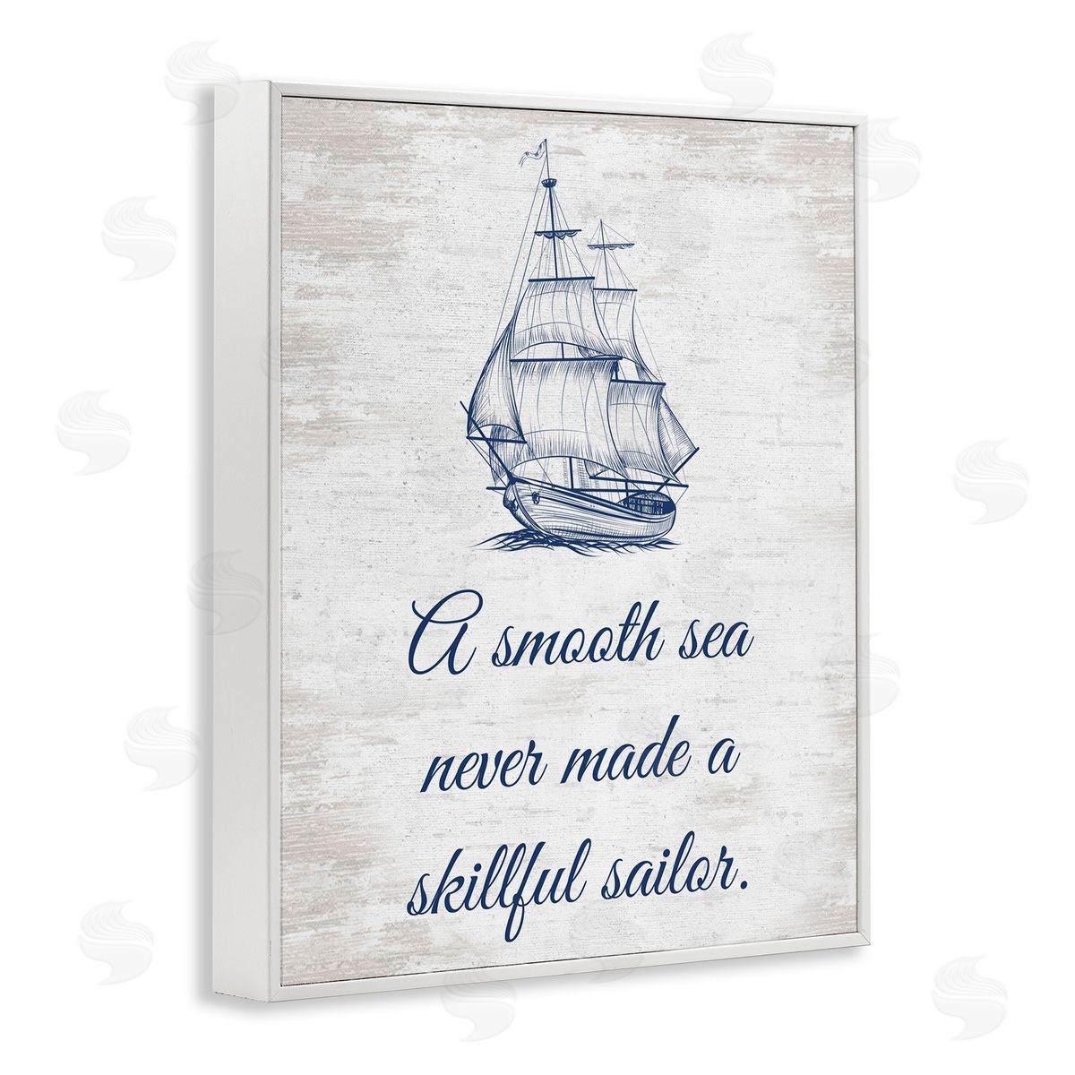 Inspiring Skillful Sailor White Frame Print Wall Art, Home Decor by Lettered and Lined
