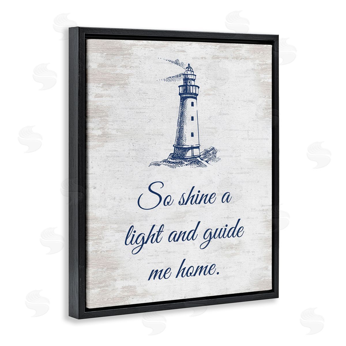 Guide Me Home Black Floating Frame Canvas Wall Art, Home Decor by Lettered and Lined
