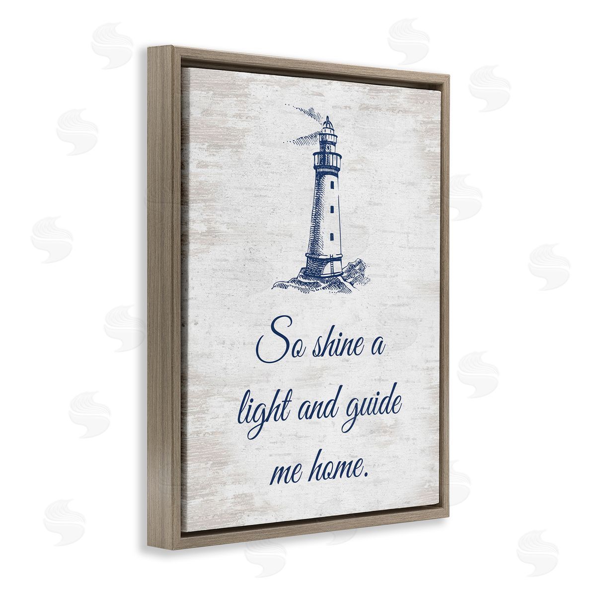 Guide Me Home Brown Floating Frame Canvas Wall Art, Home Decor by Lettered and Lined