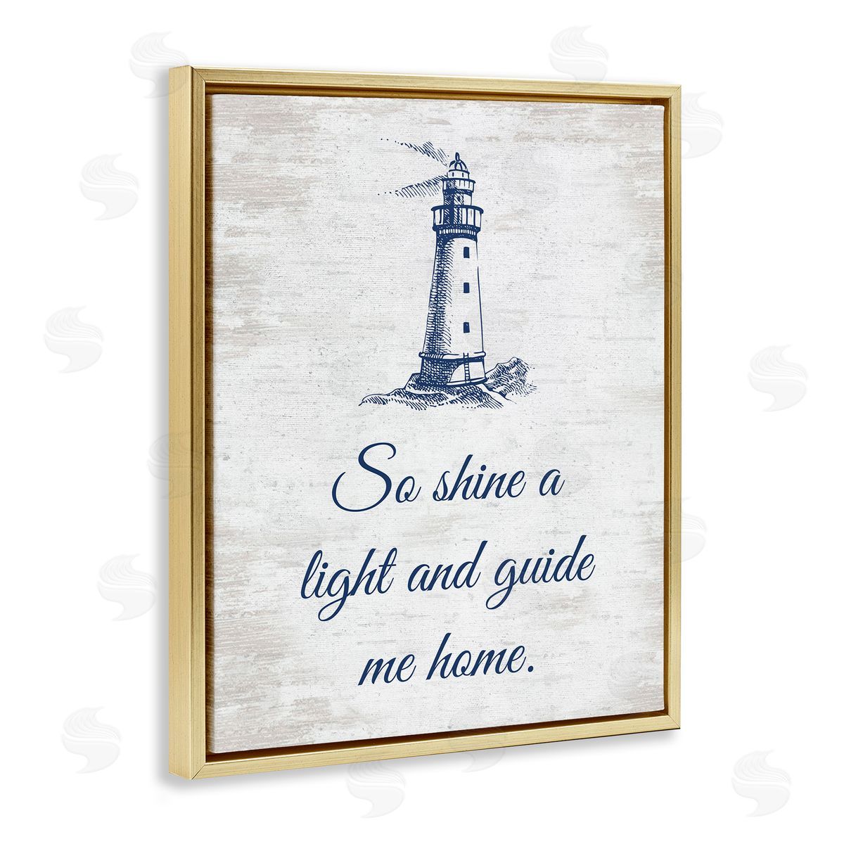 Guide Me Home Gold Floating Frame Canvas Wall Art, Home Decor by Lettered and Lined