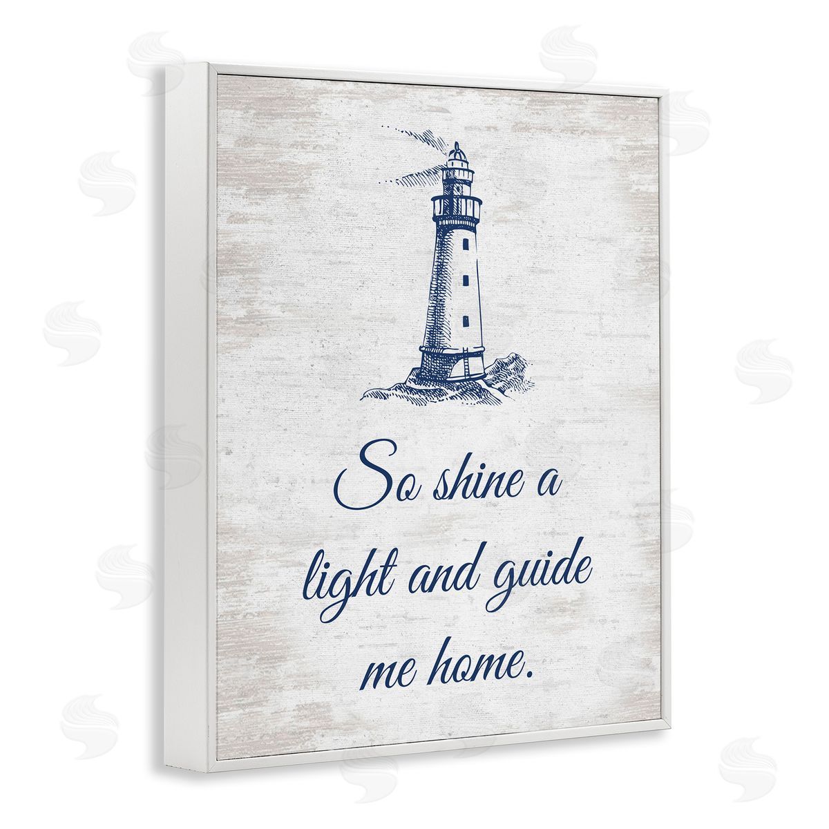 Guide Me Home White Frame Print Wall Art, Home Decor by Lettered and Lined