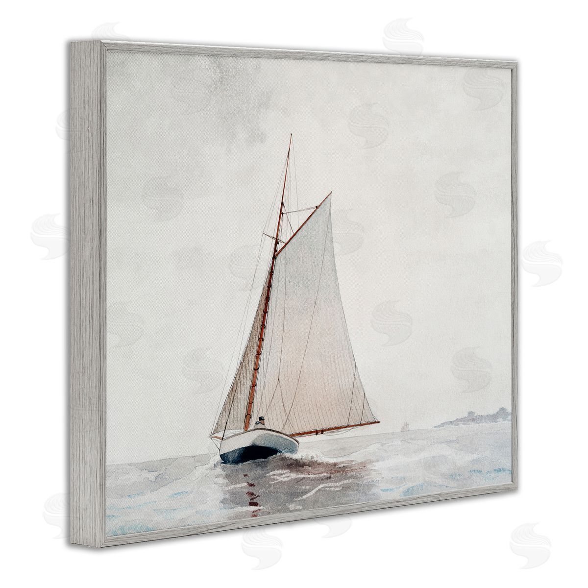 Timeless Sea Vessel Grey Frame Print Wall Art, Home Decor by Lettered and Lined
