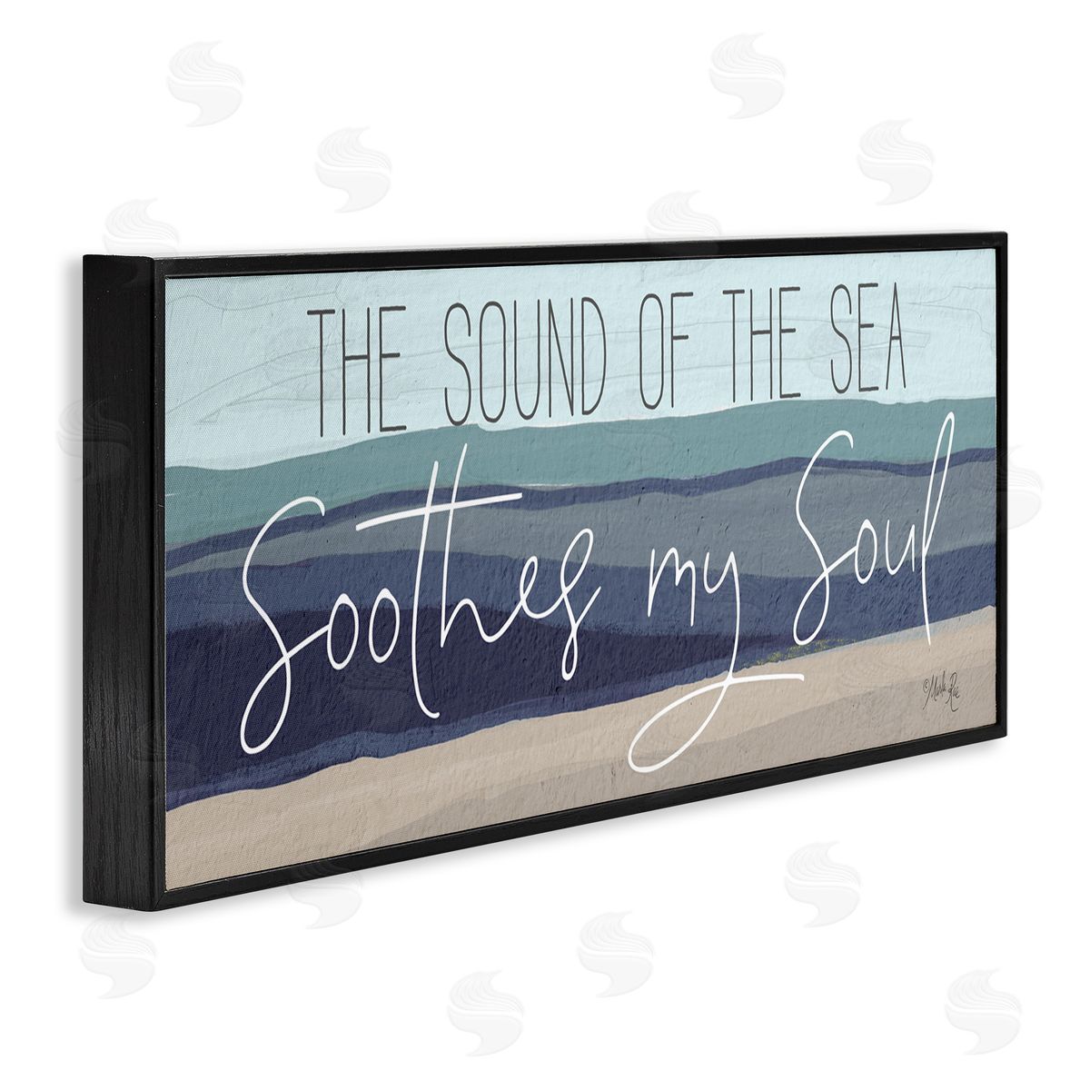 Sound Of The Sea Black Frame Print Wall Art, Home Decor by Marla Rae