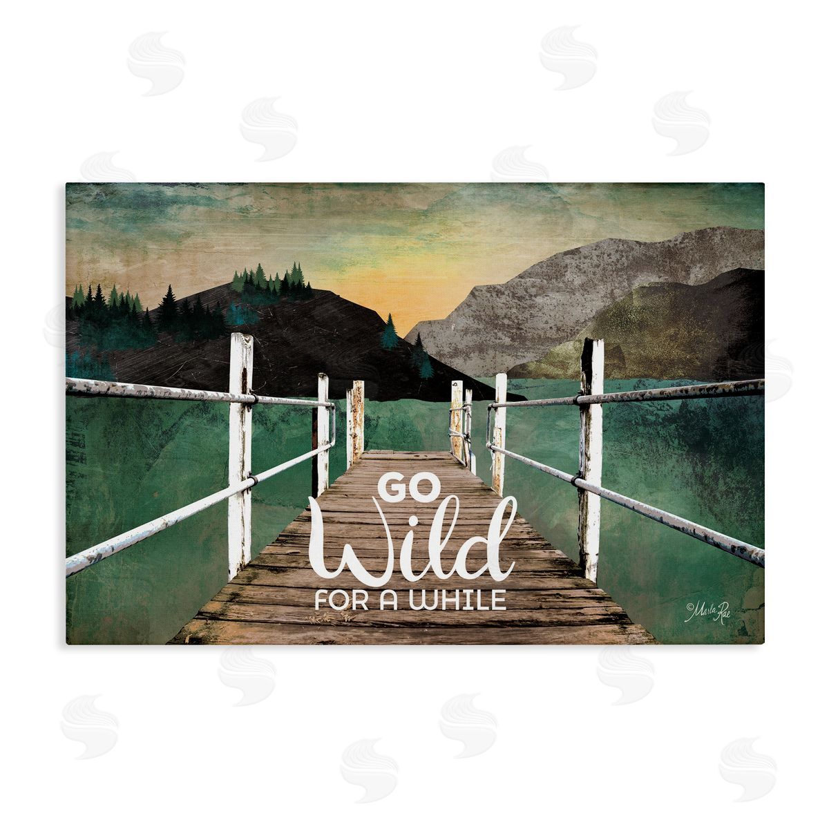 Go Wild Rustic Phrase Canvas Wall Art, Home Decor by Marla Rae