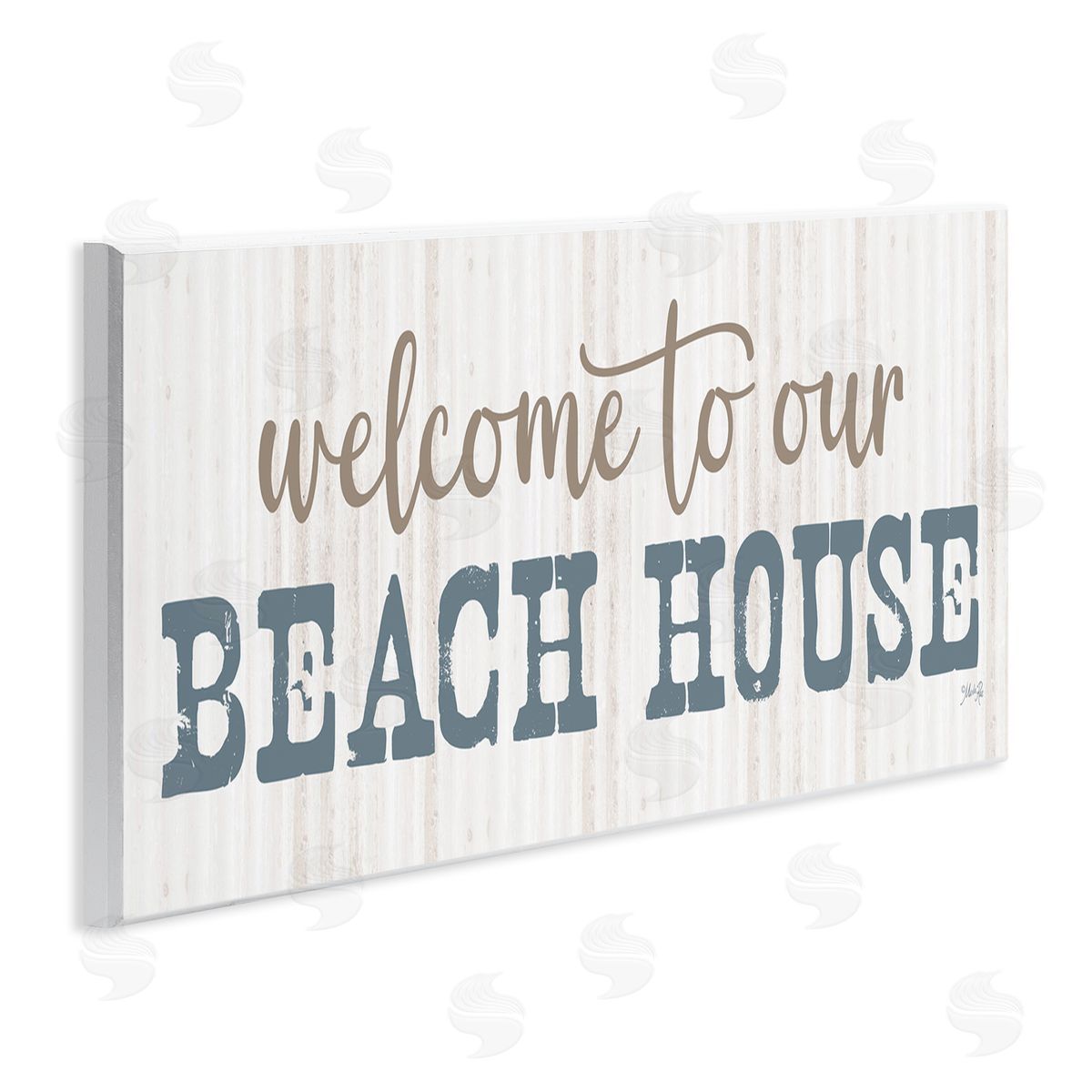 Welcome Beach House Wood Plaque Wall Art, Home Decor by Marla Rae