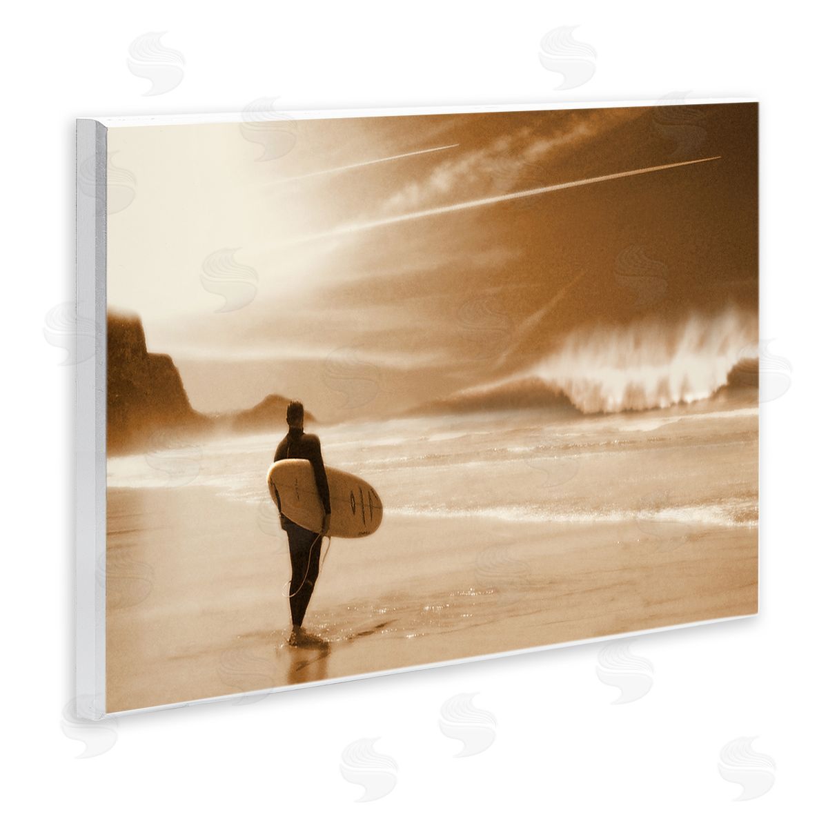 Out Of The Sun Surfer Wood Plaque Wall Art, Home Decor by Noah Bay
