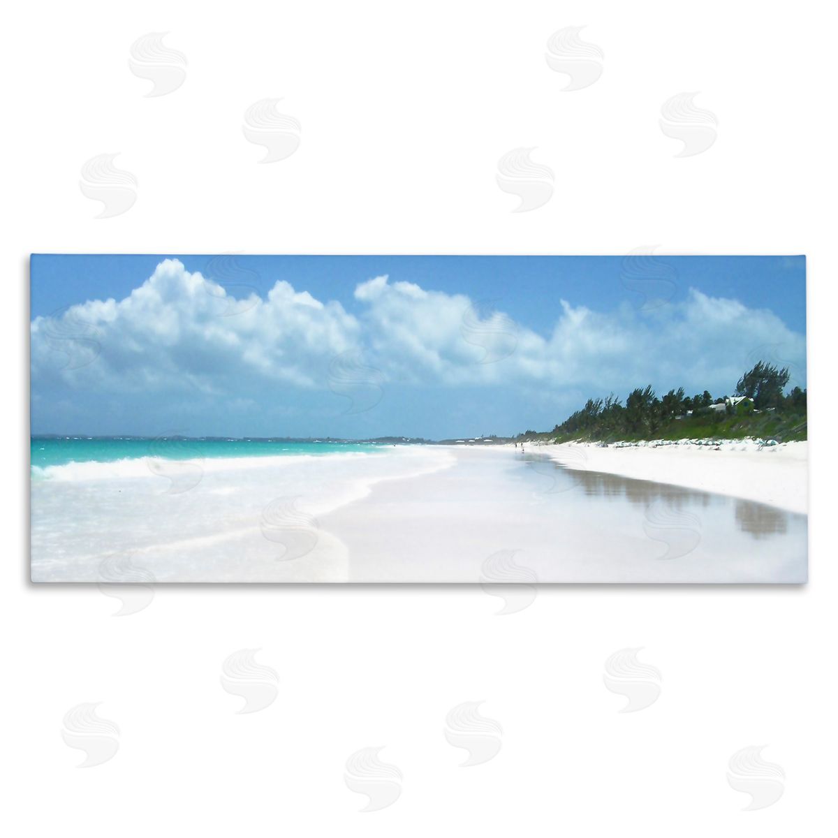 Pink Sands Shore Canvas Wall Art, Home Decor by Noah Bay