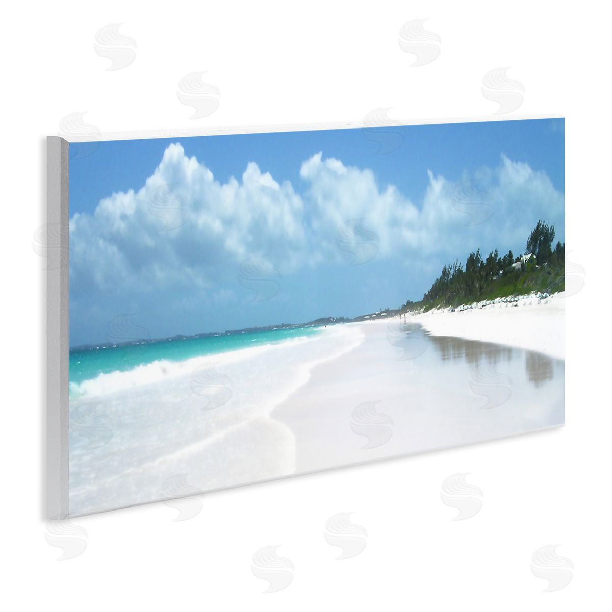 Pink Sands Shore Wood Plaque Wall Art, Home Decor by Noah Bay