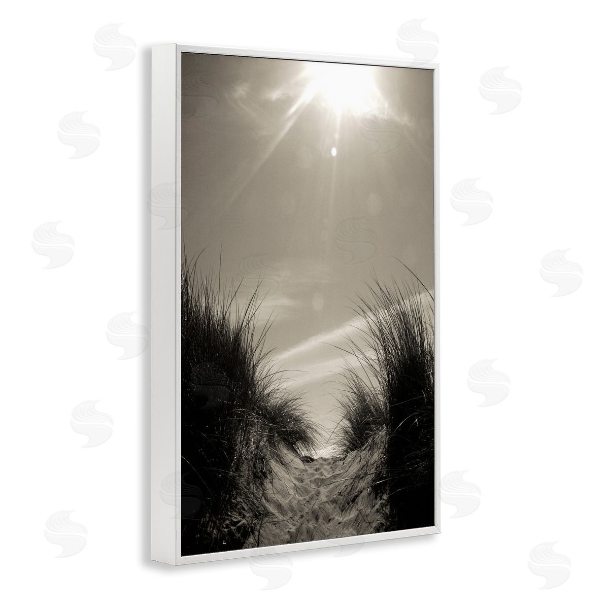 Dune Valley Landscape White Frame Print Wall Art, Home Decor by Noah Bay