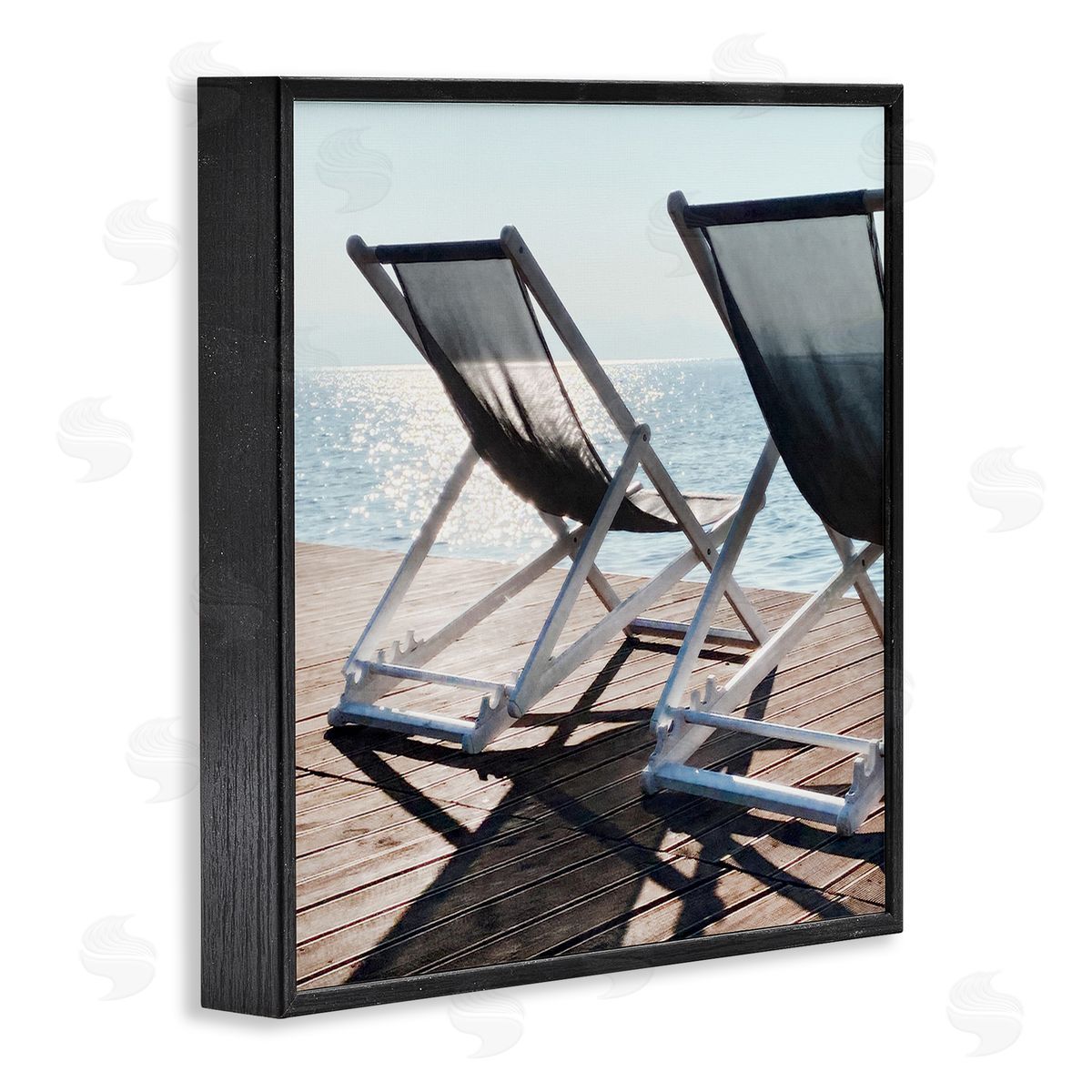 Beach Shadow Reach Black Frame Print Wall Art, Home Decor by Noah Bay