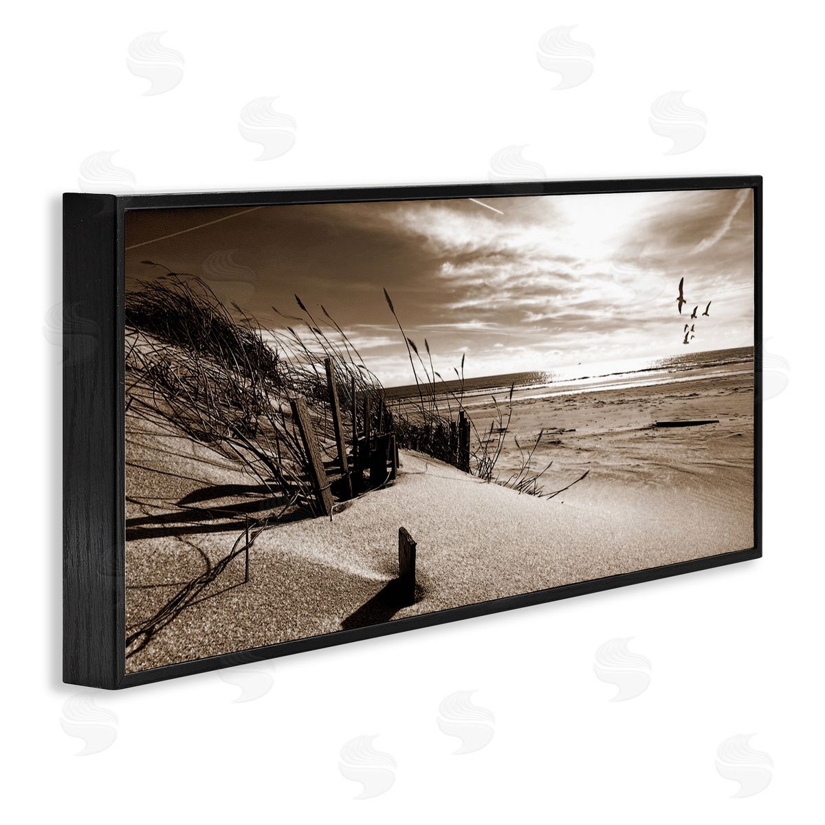 Zen Sands Beach Black Frame Print Wall Art, Home Decor by Noah Bay