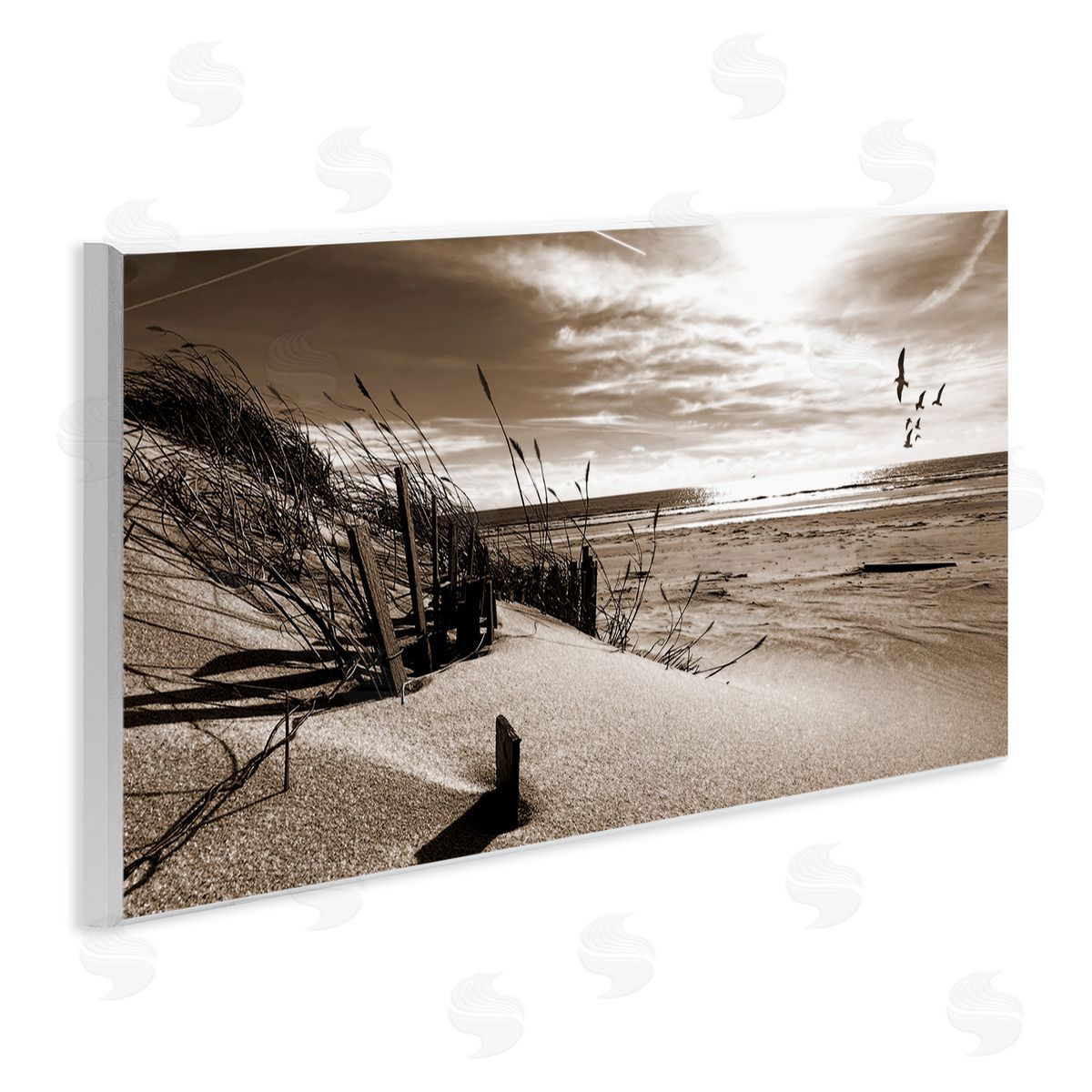 Zen Sands Beach Wood Plaque Wall Art, Home Decor by Noah Bay