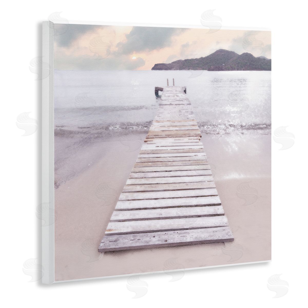 Zen Beach Dock Wood Plaque Wall Art, Home Decor by Noah Bay