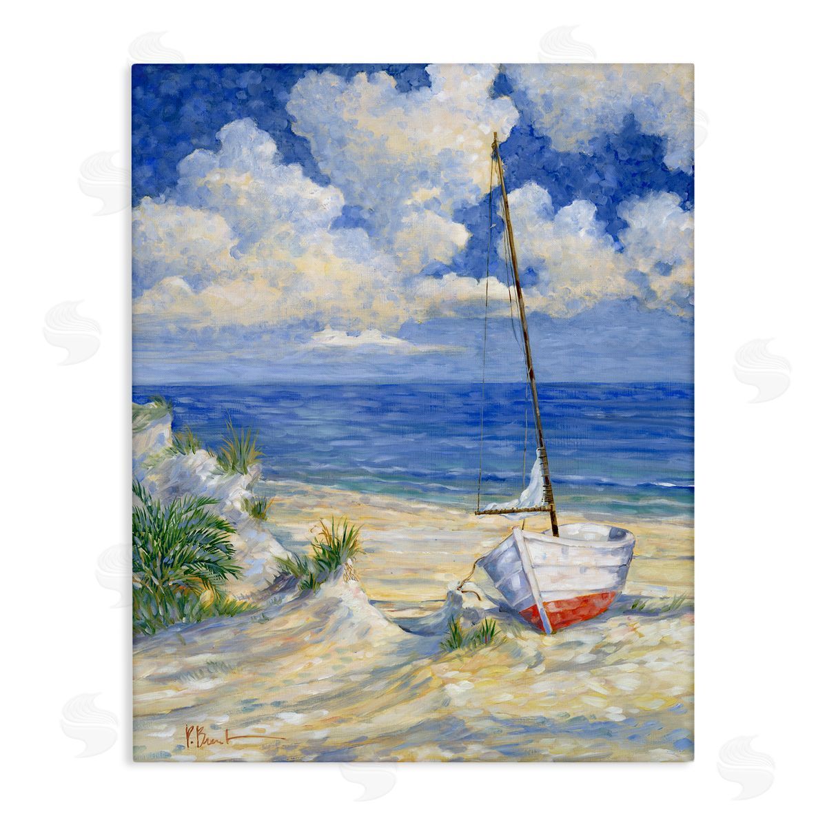 Costa Del Sol View Canvas Wall Art, Home Decor by Paul Brent