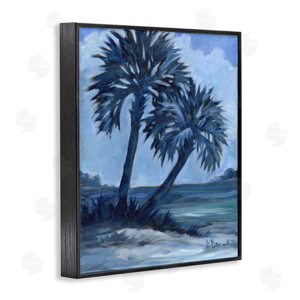 Paul Brent Impressions Of Palms Black Framed Giclee Wall Art Print