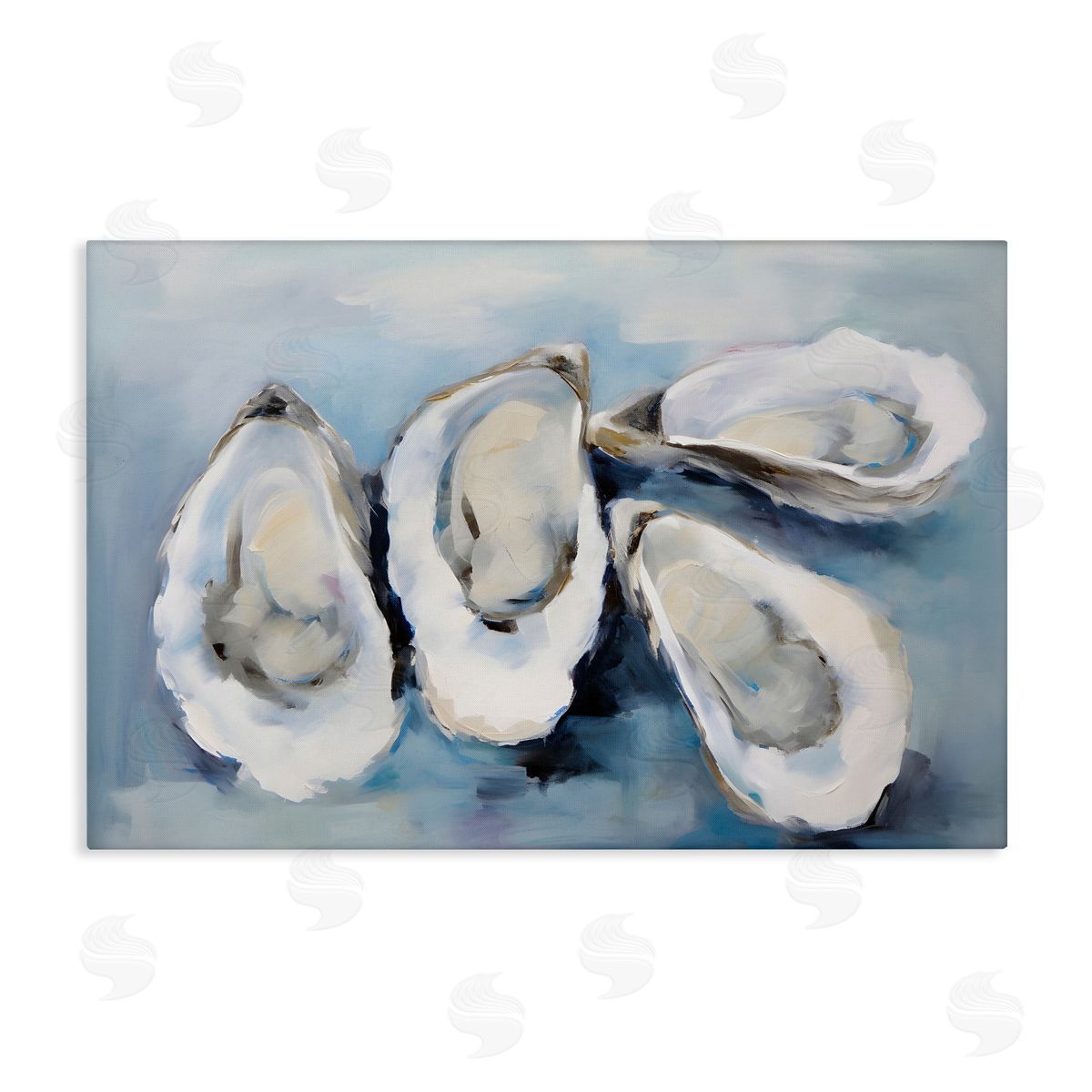 Petal Prints Design Four Oysters Impression Canvas Wall Art Print