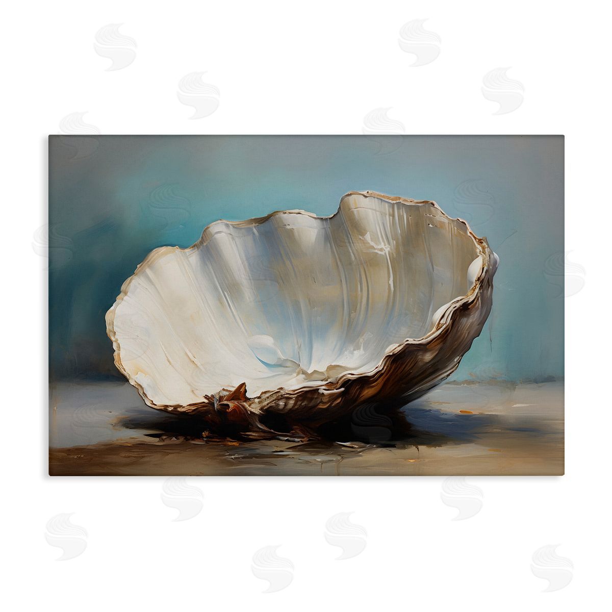 Petal Prints Design Neutral Shell Still Life Canvas Wall Art Print