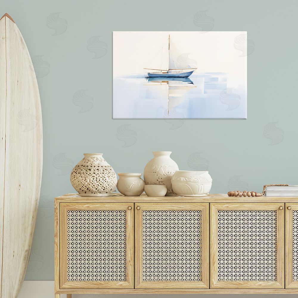 Petal Prints Design Reflective Sails View Canvas Wall Art Print in Room