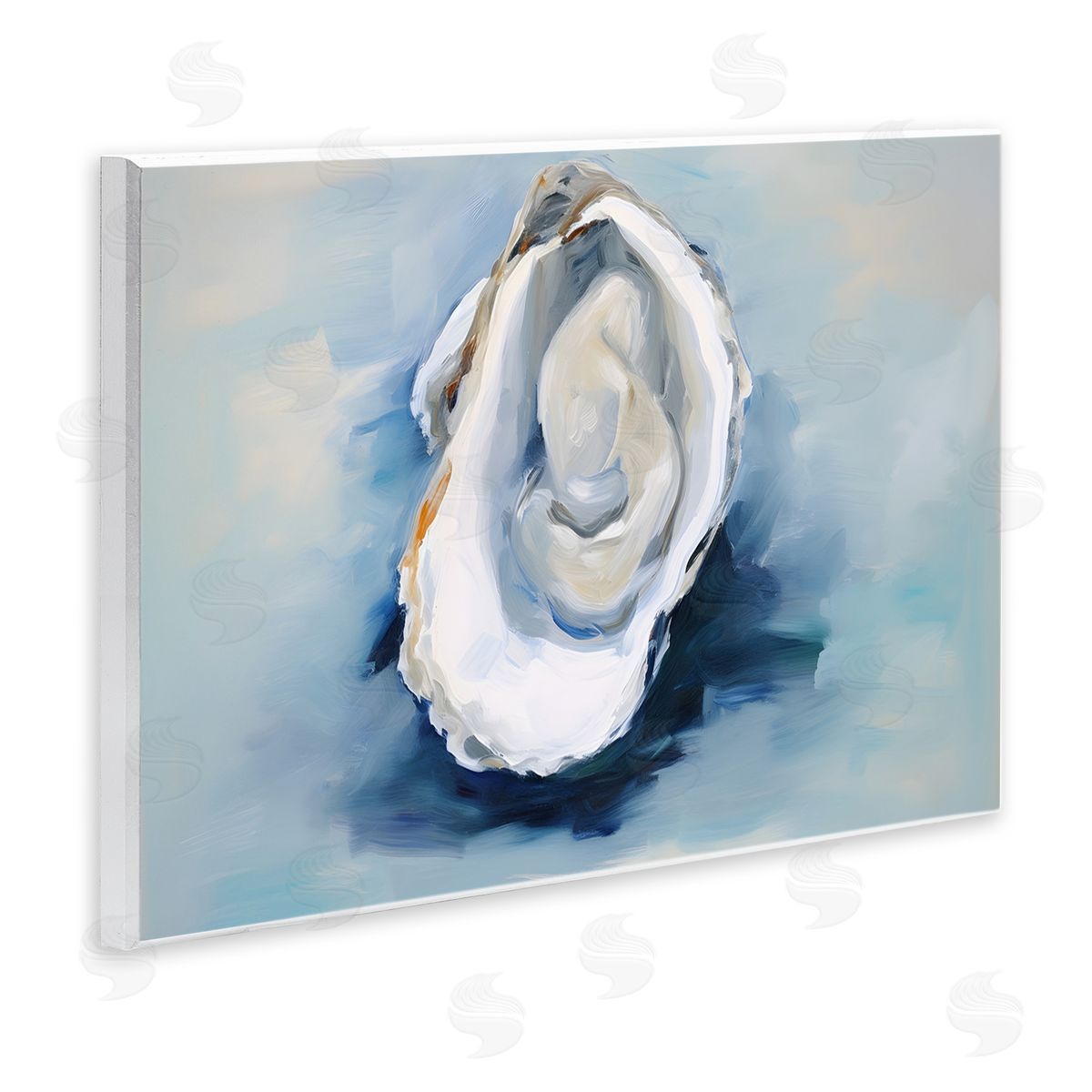 Petal Prints Design Traditional Oyster View Wooden Wall Plaque Art Print
