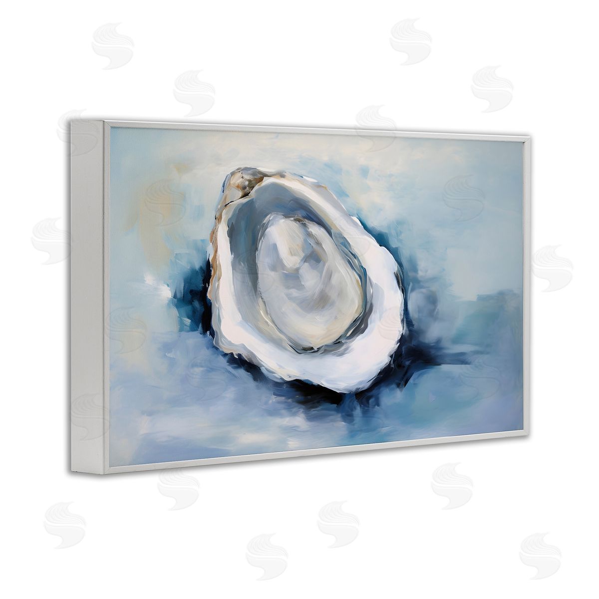 Petal Prints Design Traditional Mollusk View White Framed Giclee Wall Art Print