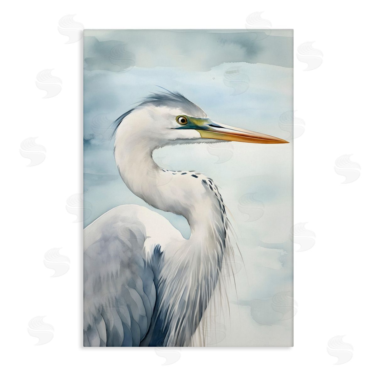 Serene Beach Bird Canvas Wall Art, Home Decor by Petal Prints Design