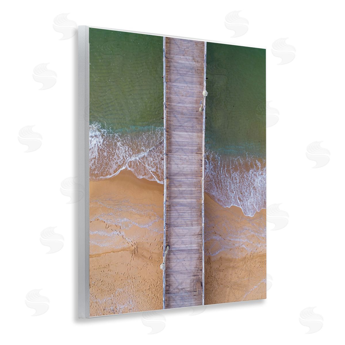 Stupell Studio Aerial View Boardwalk Wooden Wall Plaque Art Print