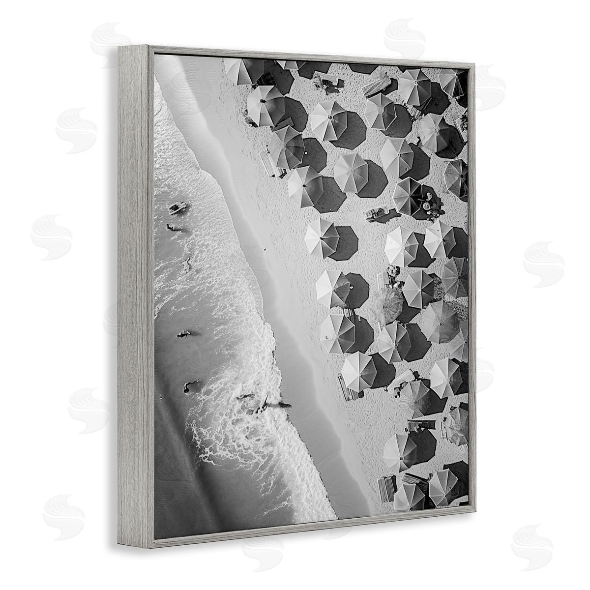 Stupell Studio Aerial View Beach Gray Framed Giclee Wall Art Print