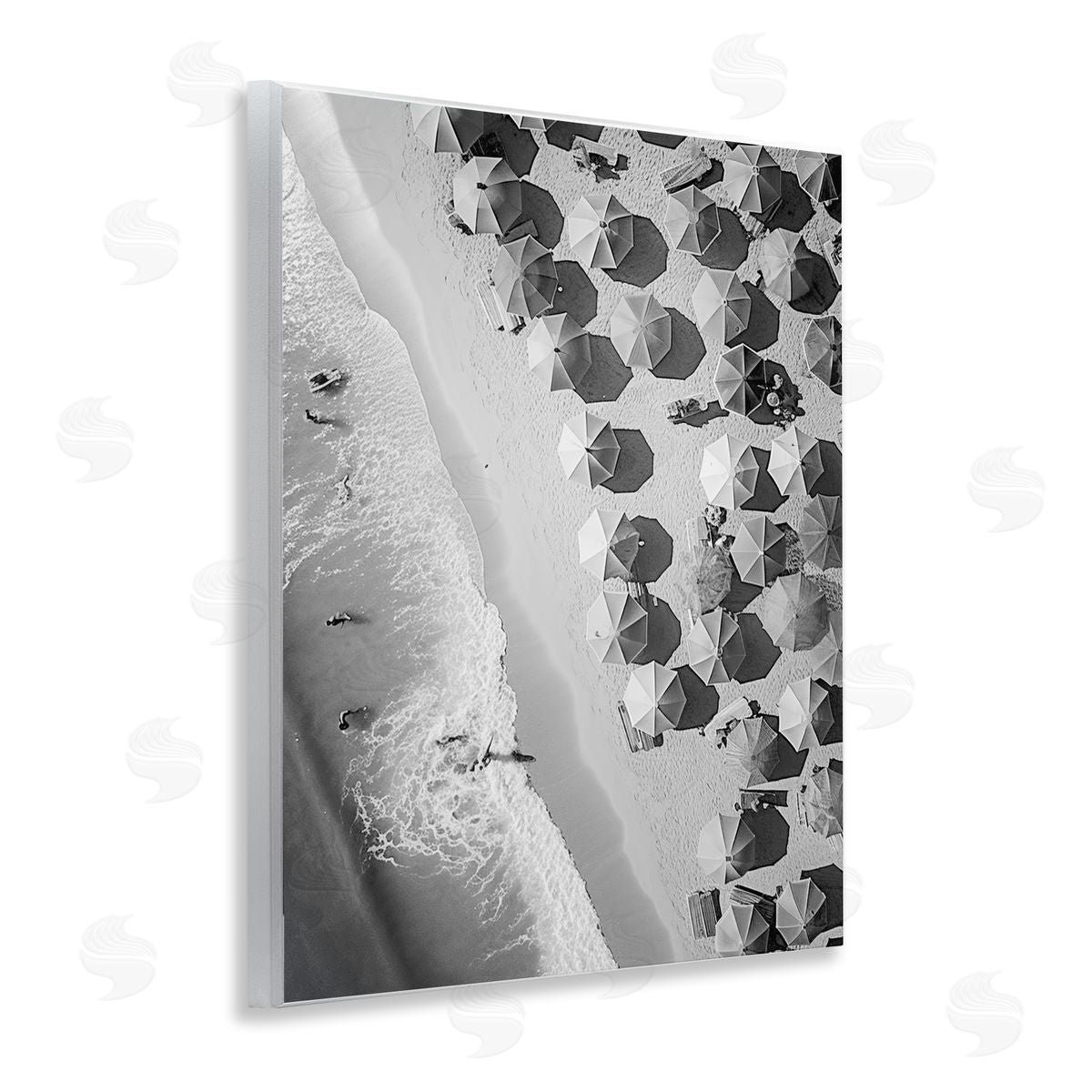 Stupell Studio Aerial View Beach Wooden Wall Plaque Art Print