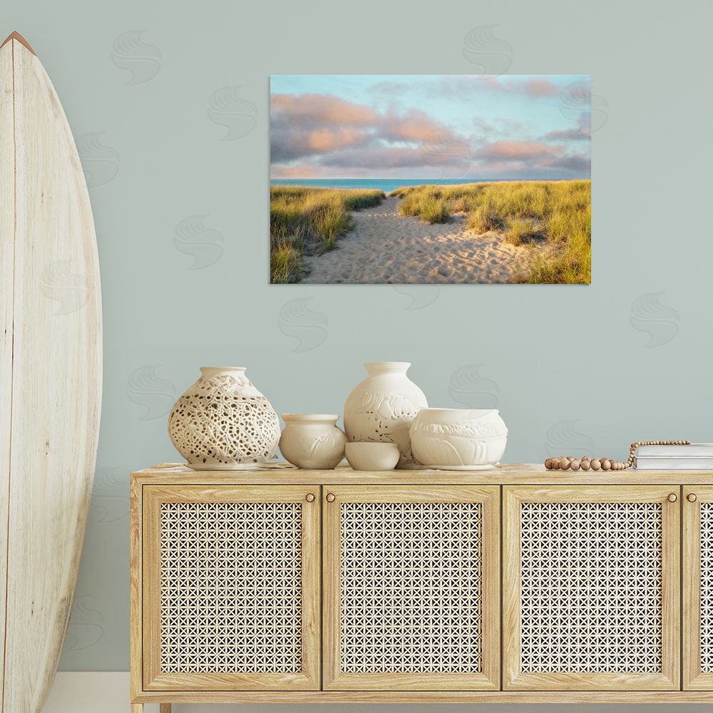 Brooke T. Ryan Beachy Footprints Path Canvas Wall Art Print in Room
