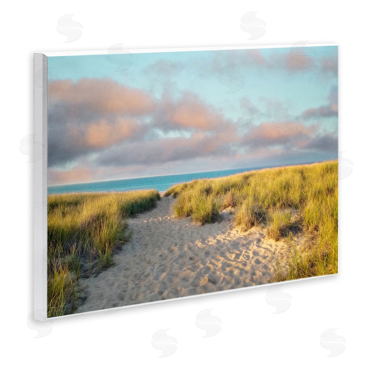 Brooke T. Ryan Beachy Footprints Path Wooden Wall Plaque Art Print