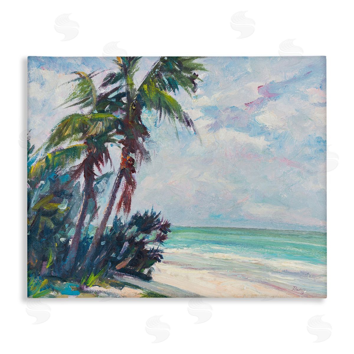 Richard A. Rodgers Brushed Palm Painting Canvas Wall Art Print