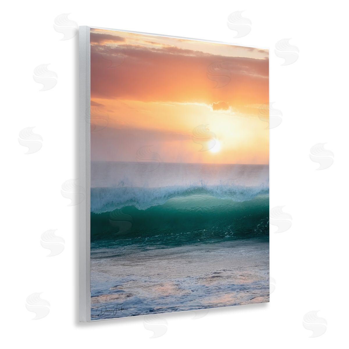 Breaking Sea Wave Wood Plaque Wall Art, Home Decor by Dennis Frates