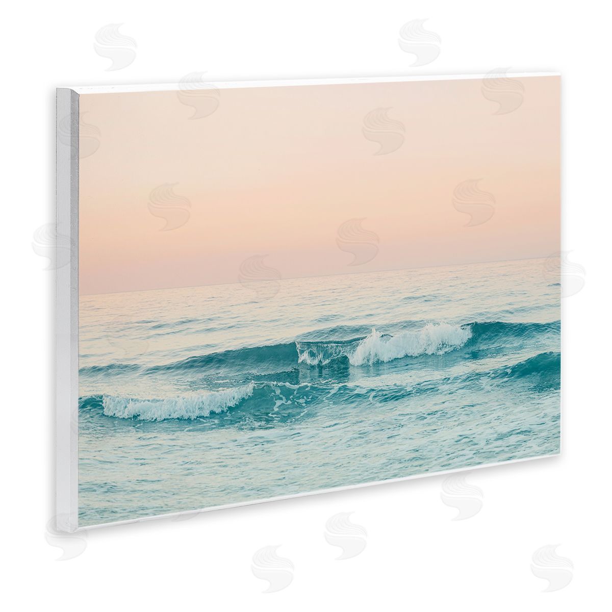Sisi and Seb Greece Ocean Waves Wooden Wall Plaque Art Print