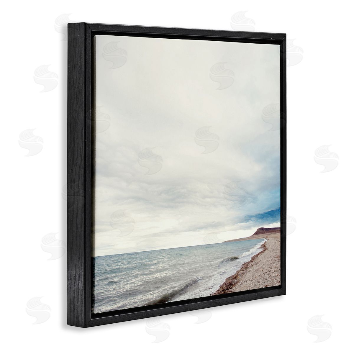 Anna Coppel Ocean At Sunrise Black Floating Frame Canvas Wall Art Print